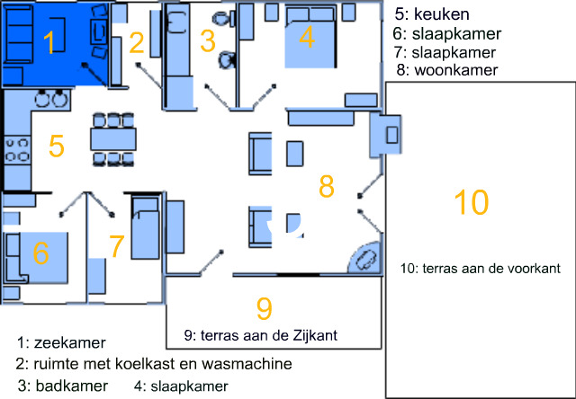 plattegrond van Kretahuis